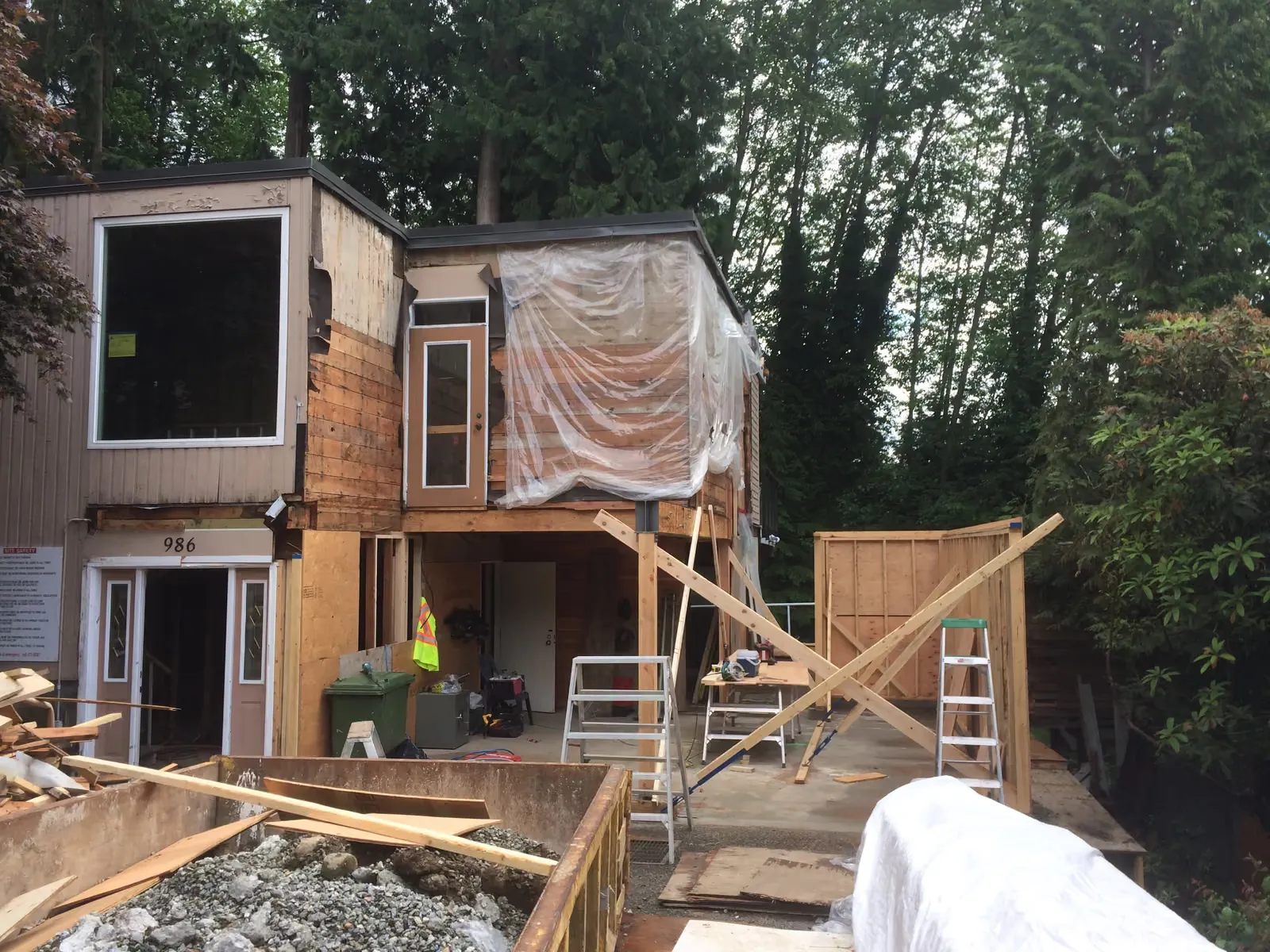Garage and living room addition · Garage and living room addition