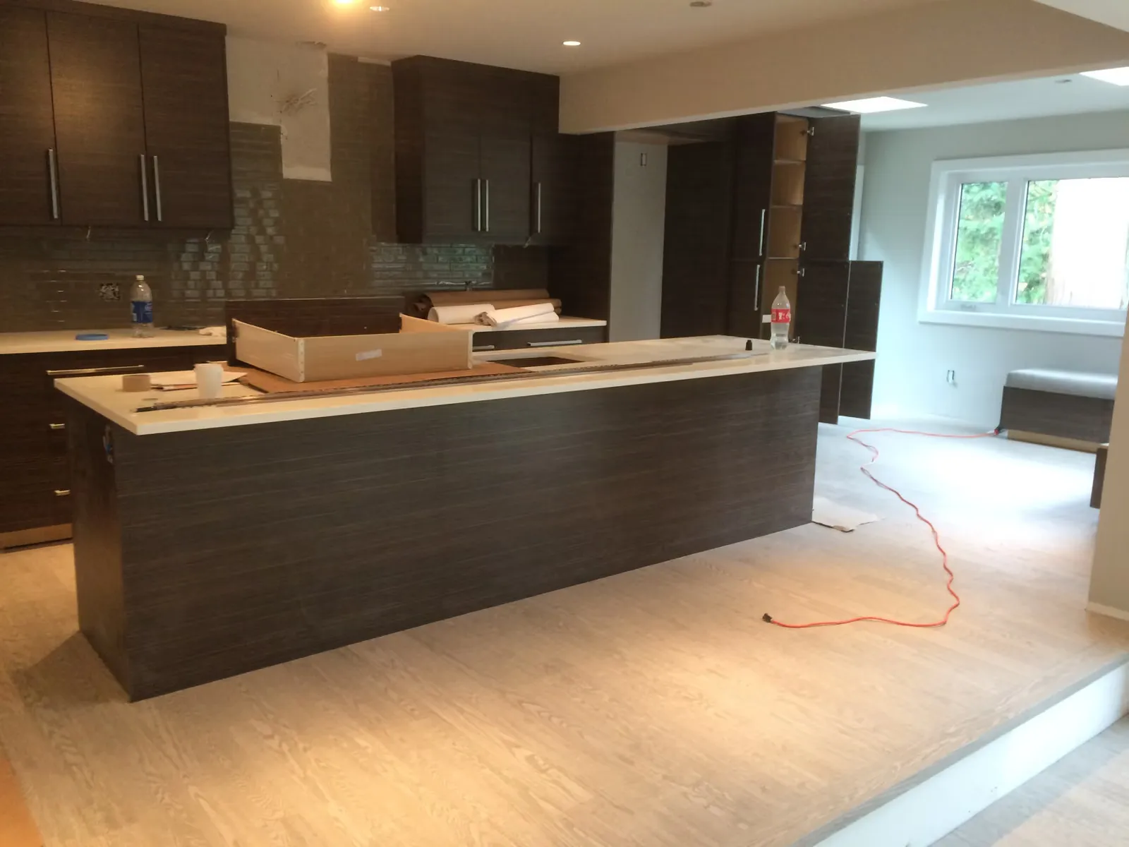 Lynn Valley kitchen · Kitchen cabinets/counters installation